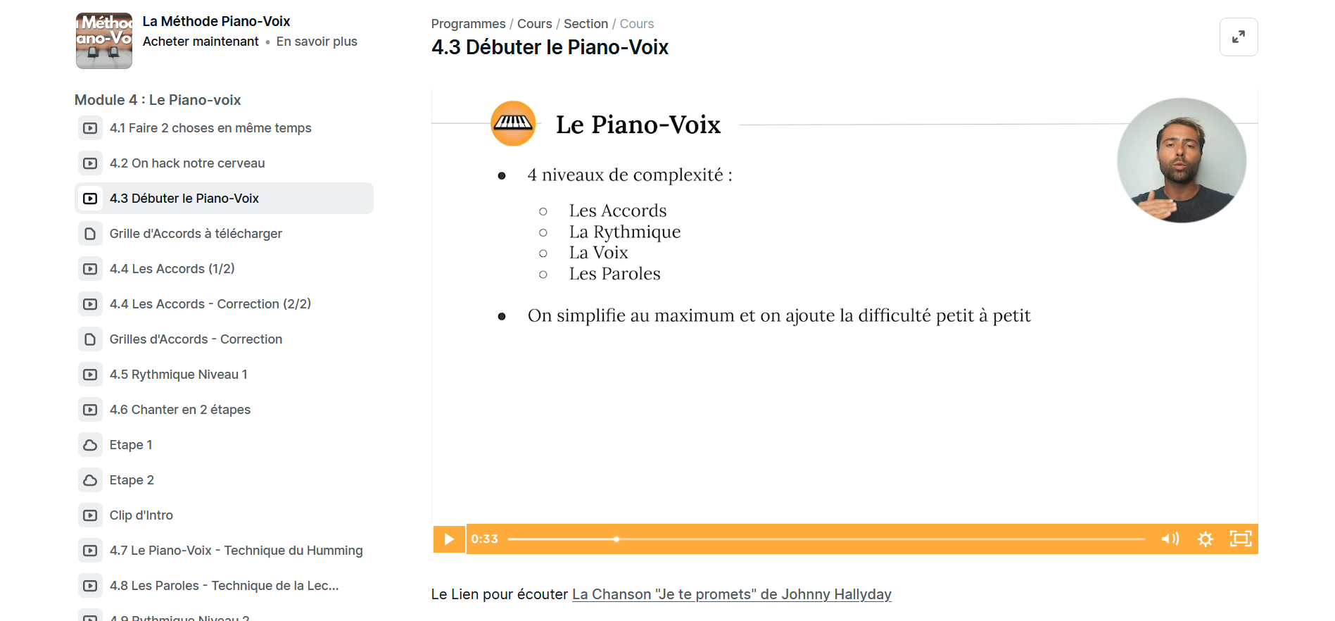 Module 4 de la formation la Méthode Piano Voix