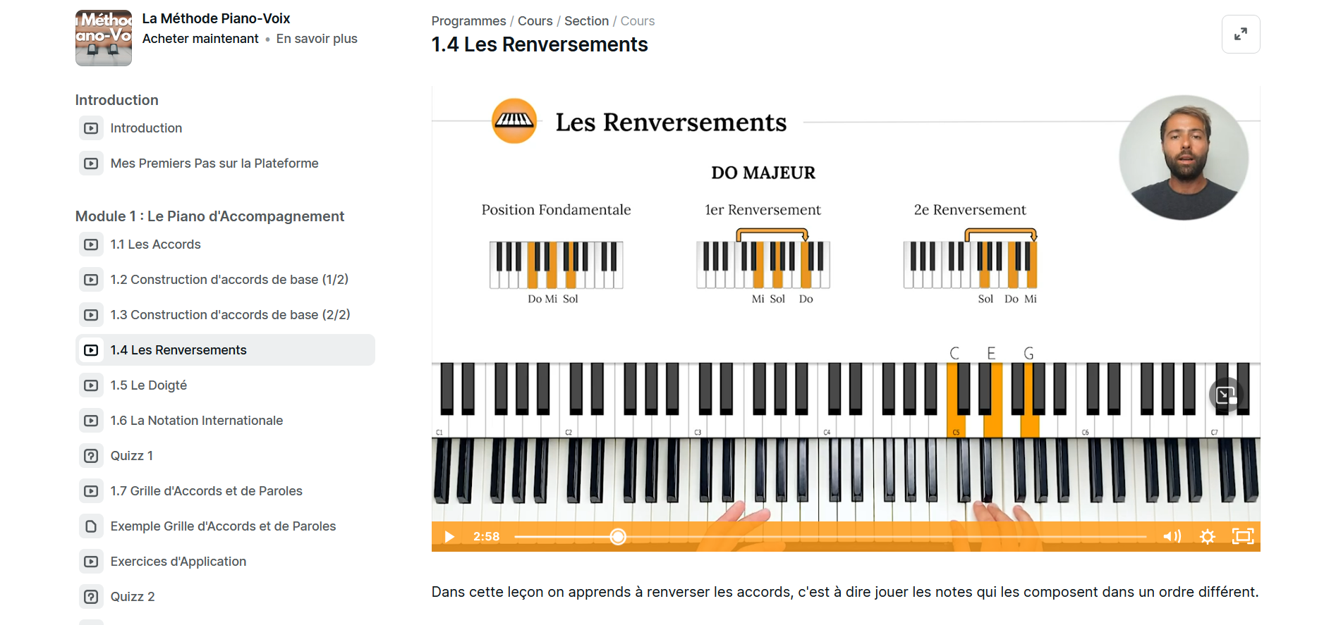 Module 1 de la formation La Méthode Piano-Voix